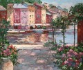 Paysage yxf106eB Impressionniste floral jardin